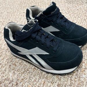Reebok Women’s Navy and Silver Steel Toe/Slip Resistant Sneakers